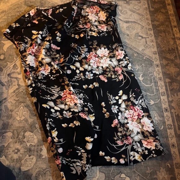 Dresses & Skirts - Chic Nation chiffon Dress with Floral Elegance